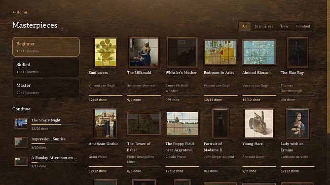 The Restoration Studio: Masterpiece Nonograms