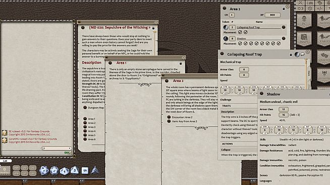 Fantasy Grounds - Mini-Dungeon #020: Sepulchre of the Witching Hour's Sage (5E)