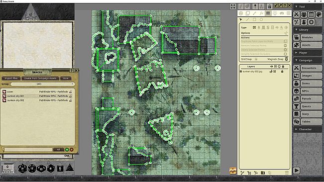 Fantasy Grounds - Pathfinder RPG - Pathfinder Flip-Mat - Sunken City