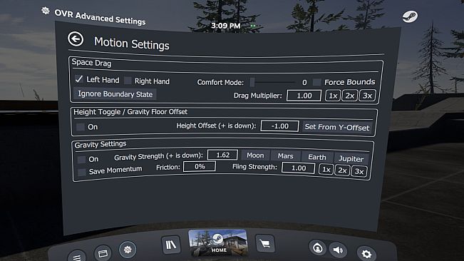 OVR Advanced Settings