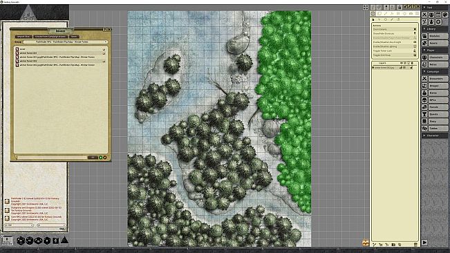 Fantasy Grounds - Pathfinder RPG - Pathfinder Flip-Mat - Winter Forest