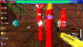 Die, zombie sausage, die!