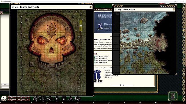 Fantasy Grounds - Pathfinder RPG - Pathfinder Flip-Mat: Temples Multi-Pack