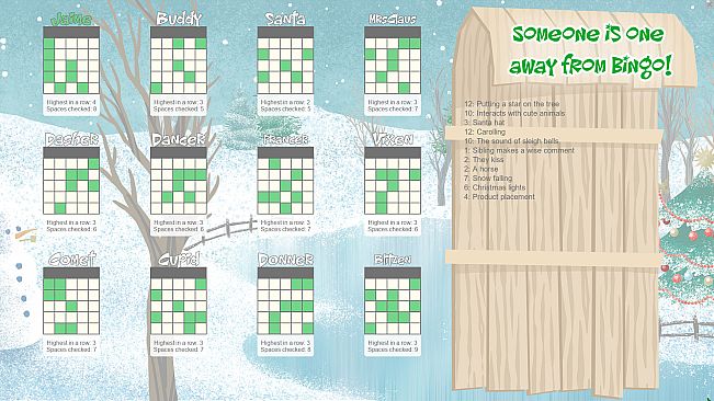 Christmas Movie Bingo