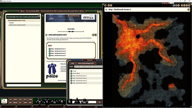 Fantasy Grounds - Pathfinder RPG - Pathfinder Flip-Mat: Darklands Dangers Multi-Pack