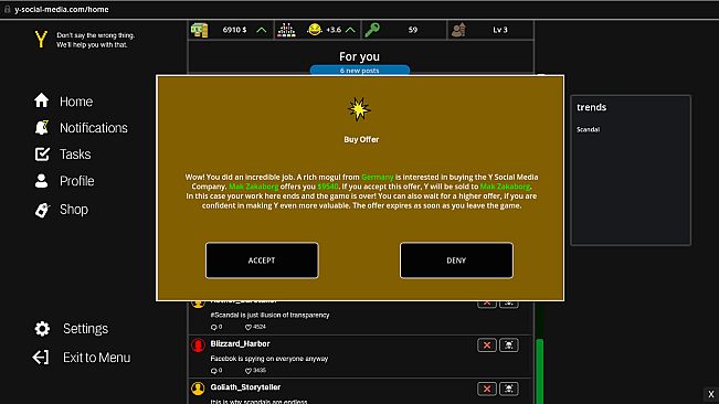 Y: Solo Mod Simulator