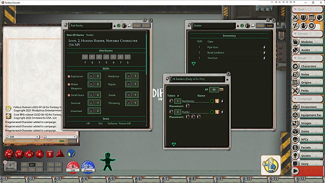 Fantasy Grounds - Fallout RPG - Once Upon a Time in the Wasteland