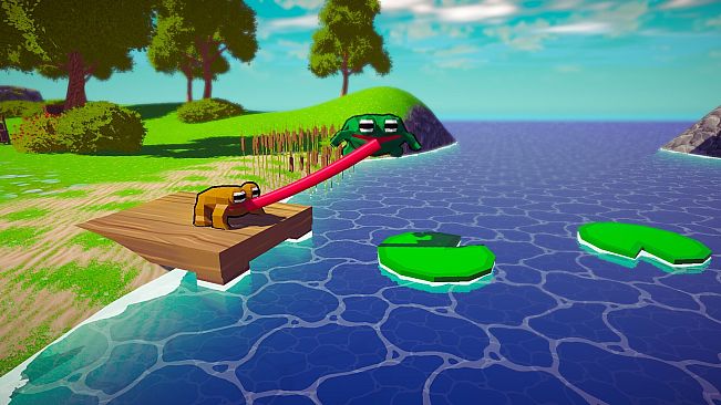 Sticked Together! - Co-op Frog Parkour