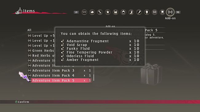 Tales of Berseria - Adventure Item Pack 5