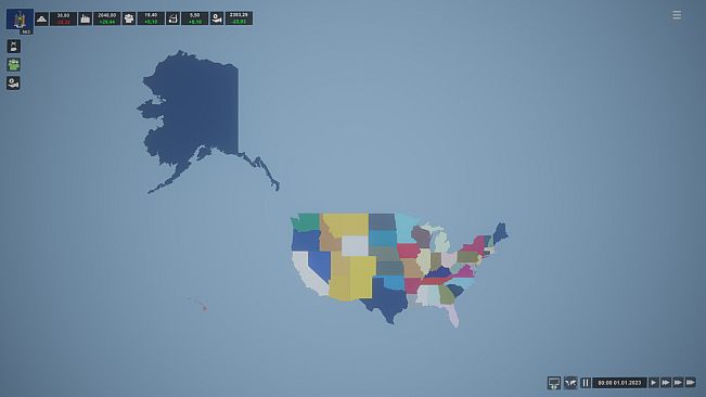 Simulator Countries - regions of USA