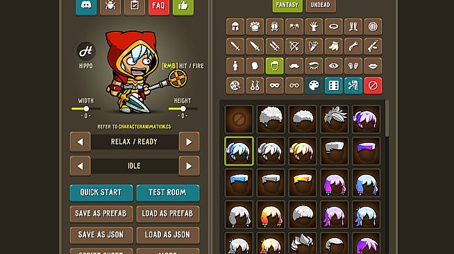 Fantasy Heroes: Character Editor & Sprite Sheet Maker