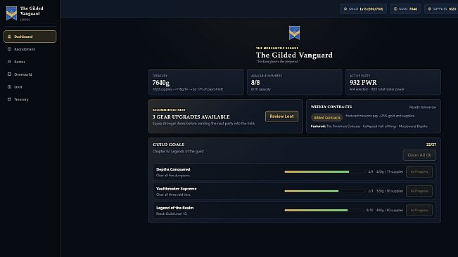 Guild Management Simulator