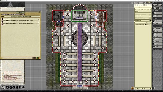 Fantasy Grounds - Pathfinder RPG - Pathfinder Flip-Mat - Classic Cathedral