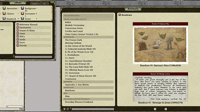Fantasy Grounds - Pathfinder Society Playtest Scenario #4: The Frozen Oath (PFRPG2)