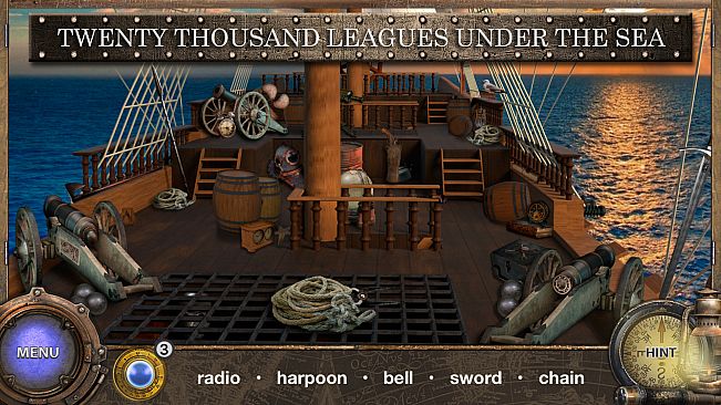 Hidden Object Adventure: Captain Nemo. Objets Cachés
