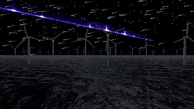 Wind Turbines Ocean Meditation