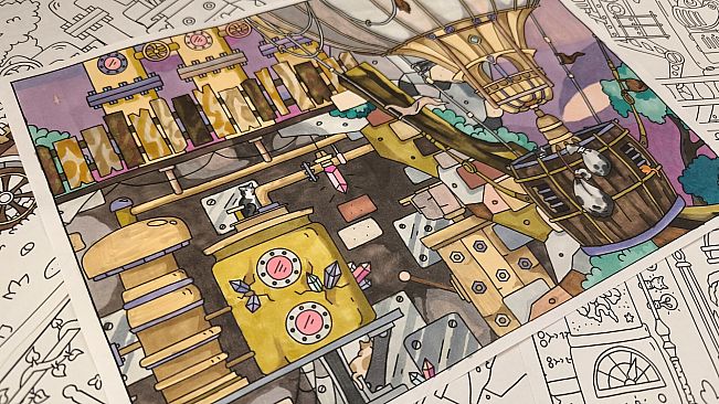 HIDDEN CATS 4: Aetherpunk - Coloring Book