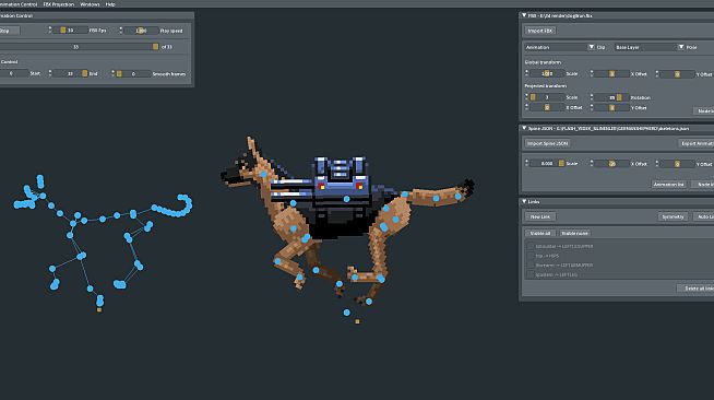FBX2SPINE - 3D Mocap to 2D Animation Transfer Tool
