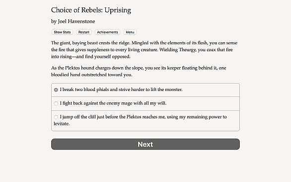 Choice of Rebels: Uprising
