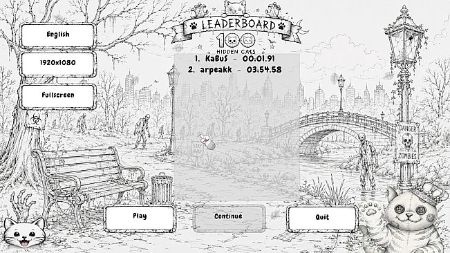 Zombie Mystery: 100 Hidden Cats