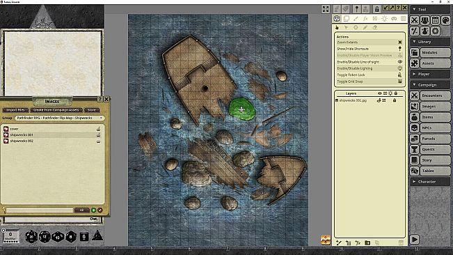 Fantasy Grounds - Pathfinder RPG - Pathfinder Flip-Mat: Shipwrecks