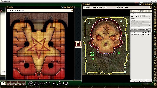 Fantasy Grounds - Pathfinder RPG - Pathfinder Flip-Mat: Temples Multi-Pack