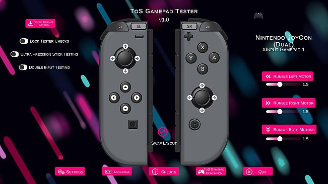 ToS Gamepad Tester - Testing Upgrade Pack