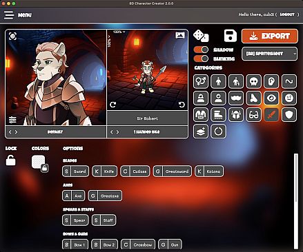 8D Character Creator