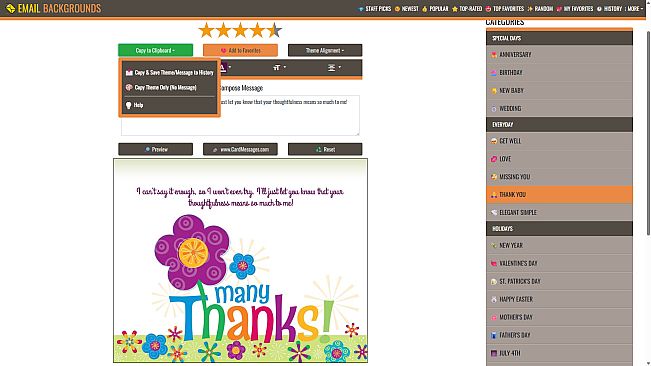 Email Backgrounds & Stationery
