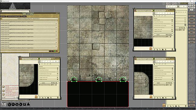 Fantasy Grounds - Pathfinder RPG - GameMastery Map Pack: Dungeon Rooms