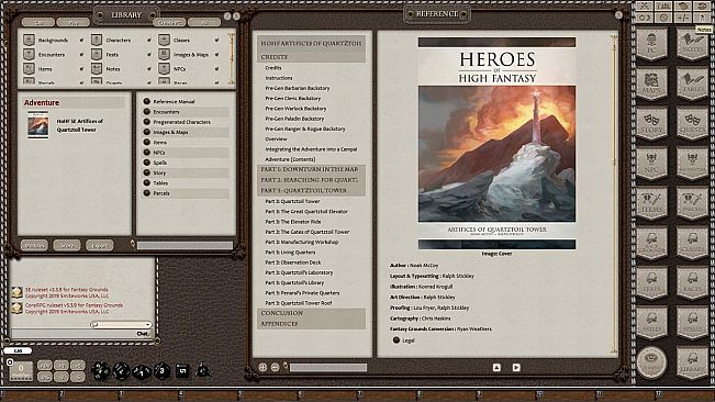 Fantasy Grounds - Heroes of High Fantasy: Artifices of Quartztoil Tower (5E)