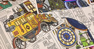 HIDDEN CATS 3: Steampunk - Coloring Book