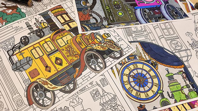 HIDDEN CATS 3: Steampunk - Coloring Book