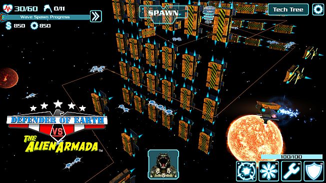 DEFENDER OF EARTH VS THE ALIEN ARMADA