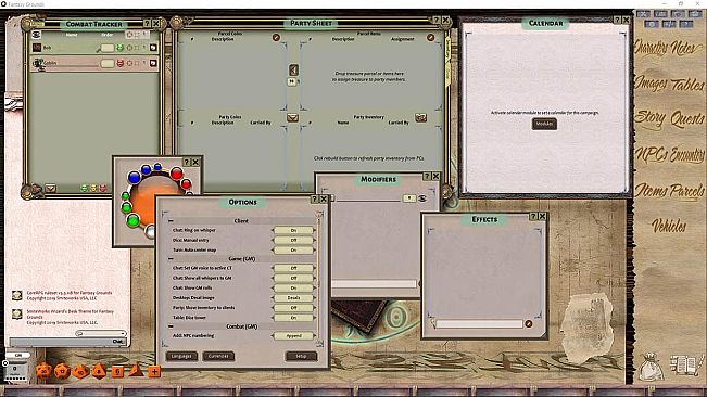 Fantasy Grounds - FG Theme - Wizard's Desk