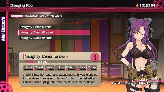 Bullet Girls Phantasia - Costume Set: Naughty Camos