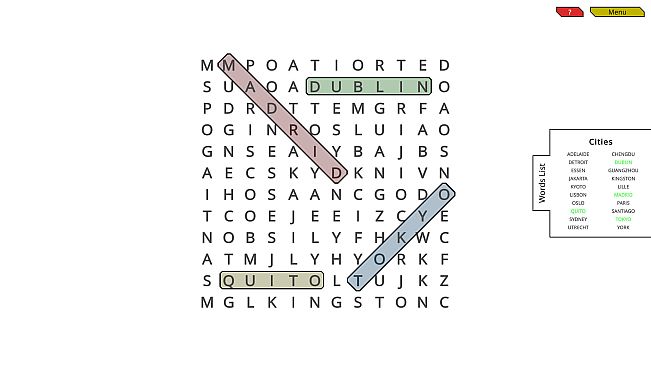 Woohoo! - Game "WordSearch"