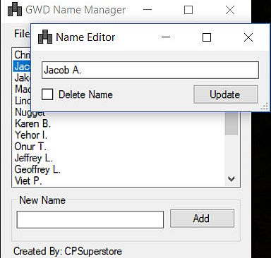 Galaxy Wide Domination - Name Manager