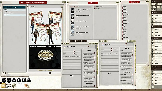 Fantasy Grounds - Horror Companion Archetype Cards