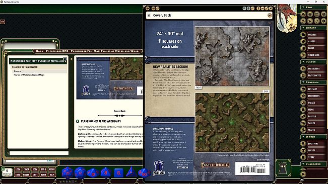 Fantasy Grounds - Pathfinder RPG - Pathfinder Flip-Mat: Planes of Metal and Wood