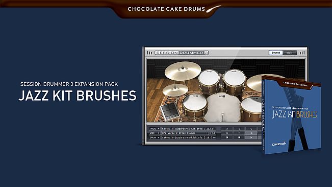 Chocolate Cake Drums: Jazz Kit Brushes - For Session Drummer 3