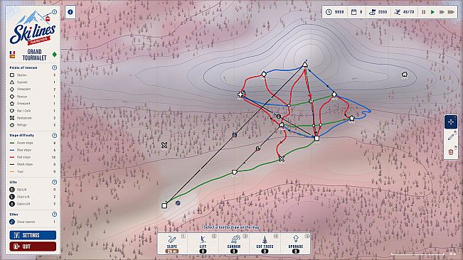 Ski Lines: Trail Map