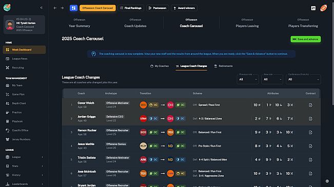 Football Coach: College Dynasty