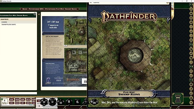 Fantasy Grounds - Pathfinder RPG - Pathfinder Flip-Mat: Swamp Ruins