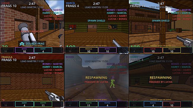 Sixshooters: A 6 Player Split-Screen FPS