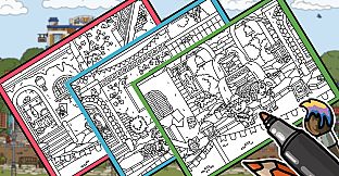 FIND ALL 8: The road to the Maya - Coloring Book