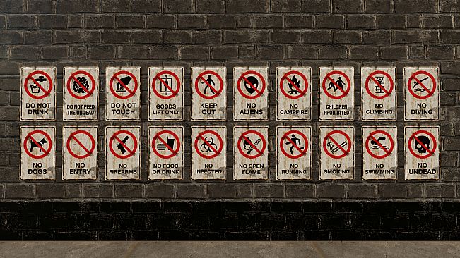 GameGuru MAX Modern Day Asset Pack - Hazard Signs