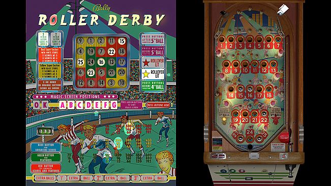 Bingo Pinball Gameroom - Bally Roller Derby