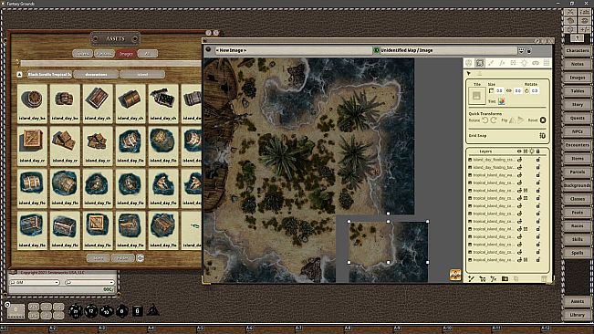 Fantasy Grounds - Black Scrolls Tropical Island (Map Tiles Pack)