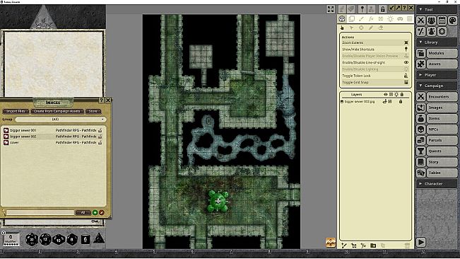 Fantasy Grounds - Pathfinder RPG - Pathfinder Flip-Mat - Bigger Sewer